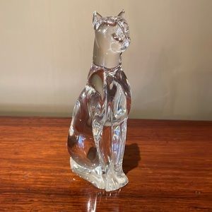 Baccarat Cat - Clear Egyptian Figurine